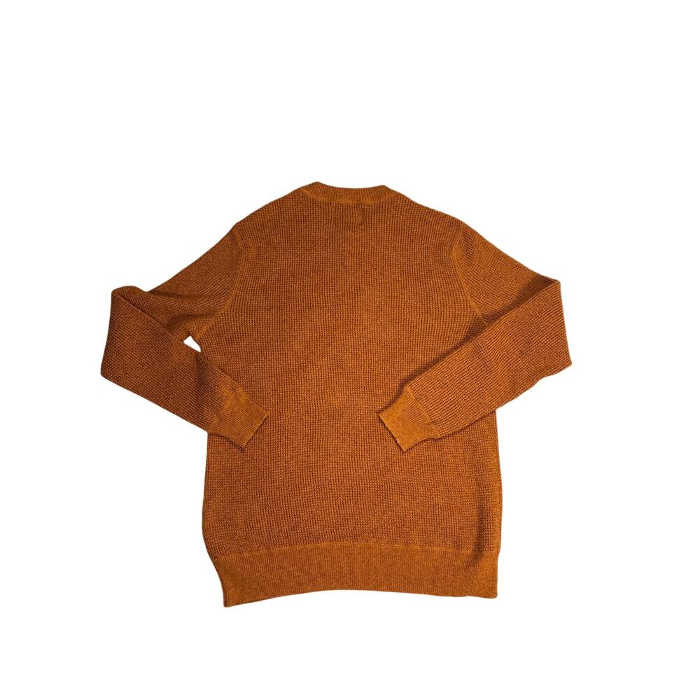 Y2K American Eagle Henley Pullover Sweatshirt Mens Large Orange Brown Knit VTG - Picture 2 of 5
